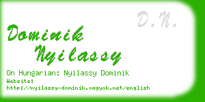 dominik nyilassy business card